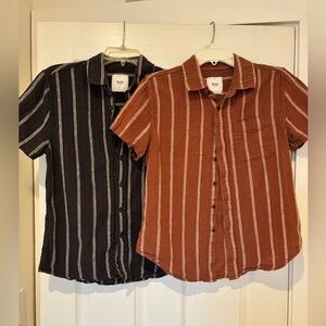 Katin Men's Casual Striped Shirts - Black and Brown